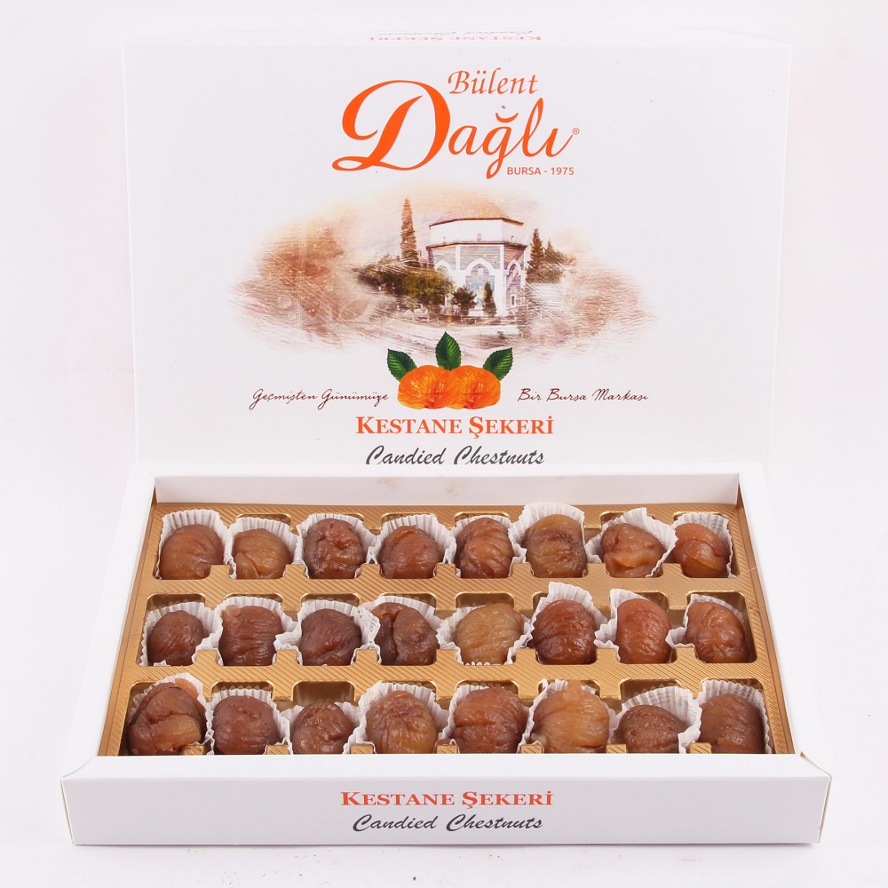 Büyük Hediyelik Kutu 24’lü Sade Kestane Şekeri